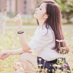 甜美微笑女头图片,幸福的味道
