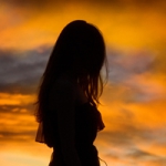 她如夕阳,女生清新意境头像图片