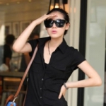 不高兴小姐,qq时尚墨镜女头图片