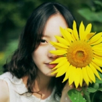 倚靠窗畔,QQ头像带花的唯美清新女头图片
