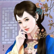 淡雅古典手绘美女头像图片