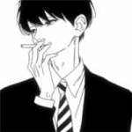 帅气动漫男生抽烟头像图片