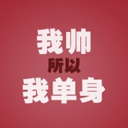 我帅所以我单身自信文字头像图片