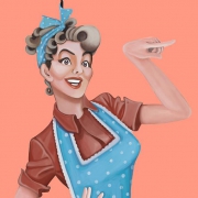 欧美复古搞怪漫画女性高清头像图片