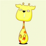 可爱长颈鹿卡通头像图片大全