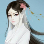 轻纱蒙脸的古风漫画女头图片