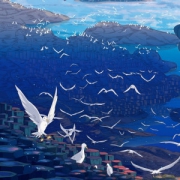 海鸥风景漫画头像图片