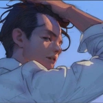 伤感撩头发动漫男头图片