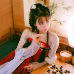 清新下围棋古风女头图片