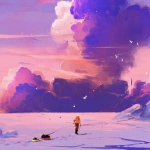 梦幻雪地治愈意境头像图片