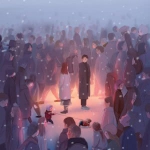 伤感人群中离别情头图片