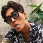 霸气社会男生吸烟纹身头像图片