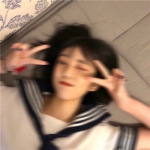 单人可爱头像真人模糊女