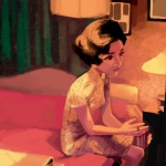 手绘穿旗袍漫画女头