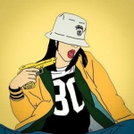 Rap嘻哈女生动漫头像图片