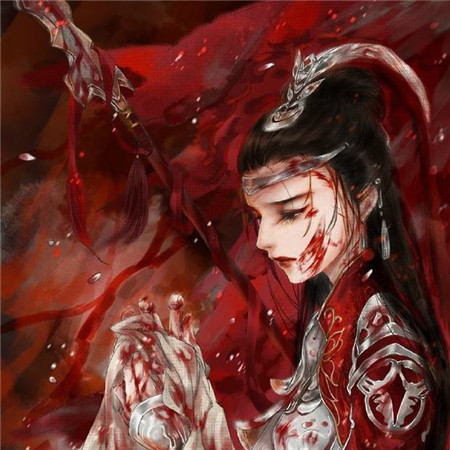 执剑好看高清的霸气古装女侠头像图片(图3)