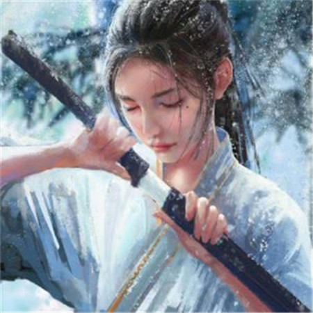 执剑好看高清的霸气古装女侠头像图片(图7)