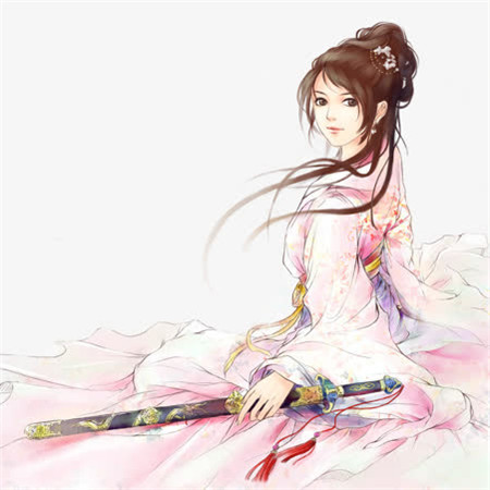 执剑好看高清的霸气古装女侠头像图片(图8)