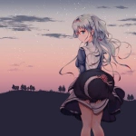 动漫少女侧脸回头丧系头像图片