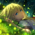 清新解压萤火中漫画女头图片