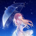 二次元治愈系打伞女头图片