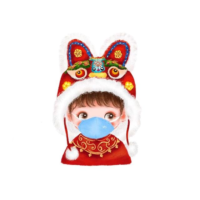 过年新年戴口罩卡通头像图片大全