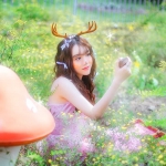 梦幻清新鹿角唯美童话女头图片