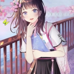 甜美校园青春漫画少女头像图片