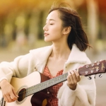 文艺唯美清新吉他女头图片