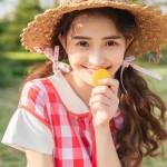 清新青春治愈系开心女头图片