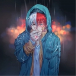 伤感抽烟雨中漫画男头图片