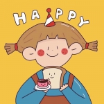 卡通可爱宅星人快乐头像图片