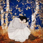 文艺孤愁深秋女头图片