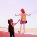 文艺漫画背影情头图片