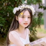 清纯唯美清新花环女头图片