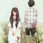 相背而行伤感漫画情头图片