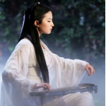 真人意境抚琴古风女头图片