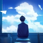 温柔动漫励志男生背影头像图片