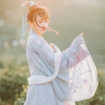 清新仙气侧脸古风女子头像图片