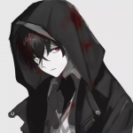 黑白超酷穿皮夹带帽漫画男头图片