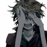 痛哭动漫黑白男头图片