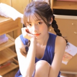 干净清纯马尾女头图片