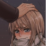 摸头安慰哭泣的漫画女头图片