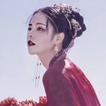 冷艳浓妆红衣古风女头图片