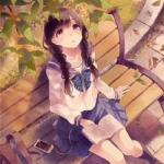 动漫校园伤感清纯女头图片