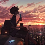 动漫伤感孤独意境男头图片