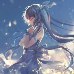 梦幻唯美双手交叉动漫女头图片