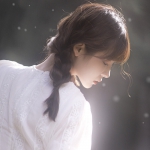 意境侧脸清新伤感女头图片