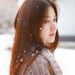 雪浪漫,唯美意境雪中气质美女头像图片