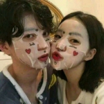 小众真人搞怪情头一对两张图片
